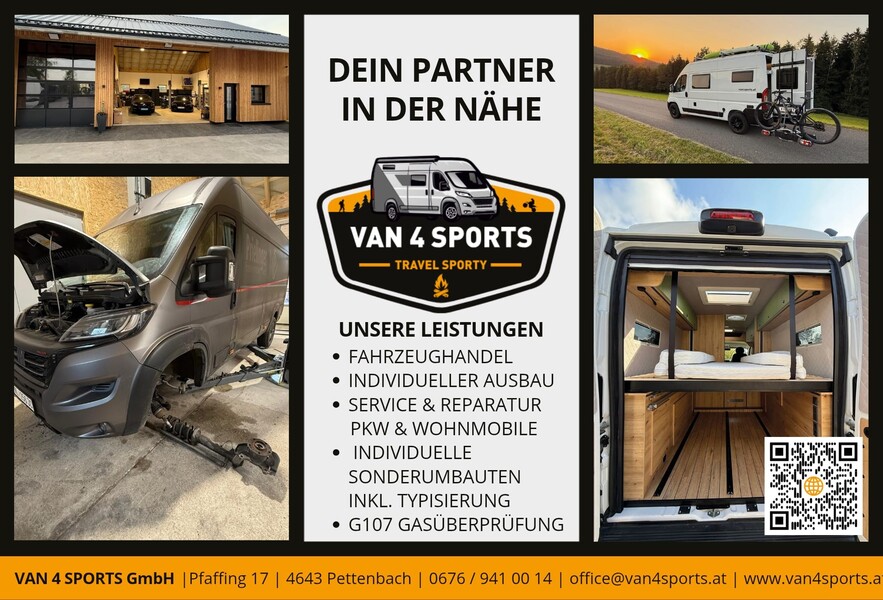 VAN 4 SPORTS – gebaut für dein Abenteuer.